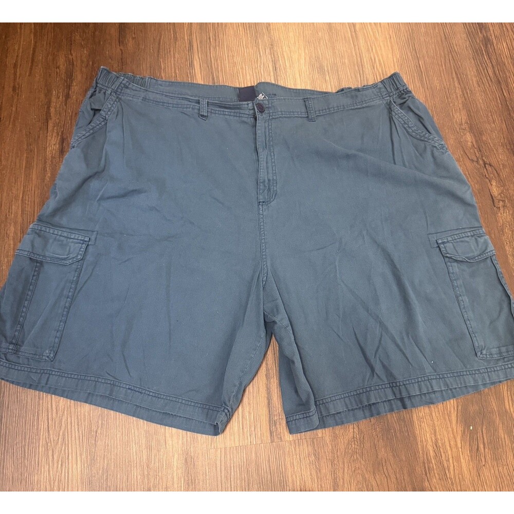 Big Dog Men’s Blue Cargo Shorts Size 4X Stretch Waist Utility Pockets 90s Style
